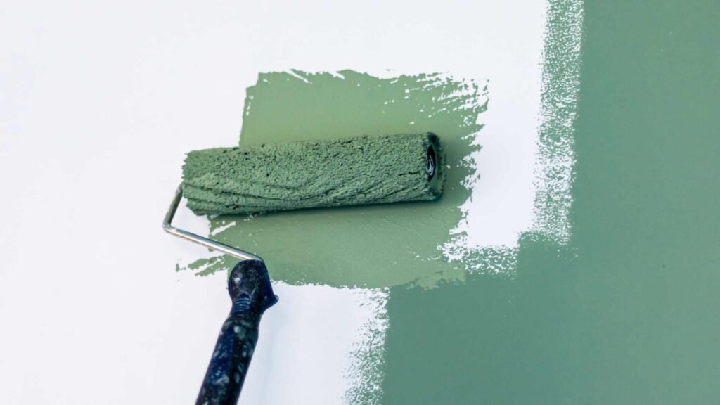 peinture murale verte 