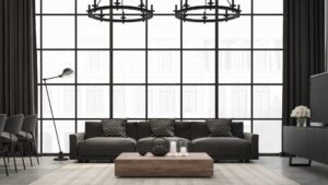 salon décorer en style industriel